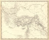 OTTOMAN EMPIRE. in Europe and Asia with the Kingdom of Greece. SDUK 1848 map