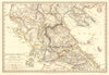 ANCIENT GREECE. Epirus Euboea Aetolia Thessalia Macedonia. SDUK 1848 old map