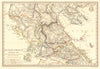 ANCIENT GREECE. Epirus Euboea Aetolia Thessalia Macedonia. SDUK 1848 old map