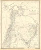 LEVANT. Syria (Modern) ; inset from the Dead Sea to Mount Sinai. SDUK 1848 map