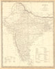 INDIA. Index Map. Lists British French Portuguese Danish states. SDUK 1848