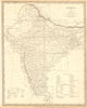 INDIA. Index Map. Lists British French Portuguese Danish states. SDUK 1848