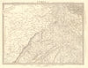 RAJASTHAN. India. Delhi Jaipur Marwar Bikaner Mewar Bundelkhand. SDUK 1848 map