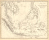 MALAY ARCHIPELAGO. Indonesia Malaysia Philippines Indochina. SDUK 1848 old map