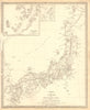 EMPIRE OF JAPAN. Inset Nagasaki Harbour; Yeso. Niphon Nippon. SDUK 1848 map