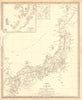 EMPIRE OF JAPAN. Inset Nagasaki Harbour; Yeso. Niphon Nippon. SDUK 1848 map