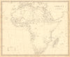 AFRICA. Map pre-dating much exploration. Mountains of Kong.Population.SDUK 1848