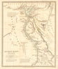 ANCIENT EGYPT. Nile Valley. Original outline colour. SDUK 1848 old antique map