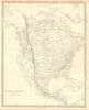NORTH AMERICA.Texas Republic.Mexican California.Russian America.SDUK 1848 map