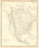 NORTH AMERICA.Texas Republic.Mexican California.Russian America.SDUK 1848 map