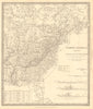 NORTH AMERICA EAST.Canada & USA.Canal Profiles.1830 Census table.SDUK 1848 map