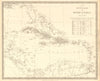 WEST INDIES. Antilles Caribbean;Population table.Cuba Hispaniola.SDUK 1848 map
