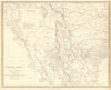 SOUTH WESTERN USA.Showing Republic of Texas & Mexican California.SDUK 1848 map