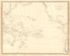 PACIFIC OCEAN. Australasia Polynesia Oceania Sandwich Islands. SDUK 1848 map