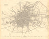 DUBLIN. Antique town city map plan. Key buildings profiles. SDUK 1848 old