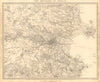 IRELAND. The environs of Dublin. SDUK 1848 old antique vintage map plan chart