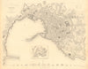 GENOVA (GENOA GÊNES) GÈNES. Antique town city map plan.Inset outworks.SDUK 1848