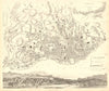 LISBON LISBOA. Antique town city map plan. Inset environs. Panorama. SDUK 1848