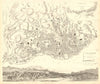 LISBON LISBOA. Antique town city map plan. Inset environs. Panorama. SDUK 1848