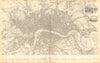 LONDON. Antique town city map plan. Profiles of main buildings. LARGE.SDUK 1848