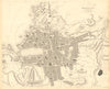 MARSEILLE. Antique town city map. Ancient Massilia. Marseilles. SDUK 1848