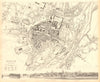 MUNICH MÜNCHEN MUNCHEN. Antique town city map plan & panorama. SDUK 1848