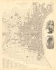 PHILADELPHIA. Antique town city map plan. Inset US Bank, Exchange. SDUK 1848