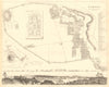 POMPEII. Antique town city map & panorama. Domus Pansae;Bay of Naples.SDUK 1848