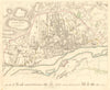 WARSAW WARSZAWA. Antique town city map plan. Building profiles.Colour.SDUK 1848