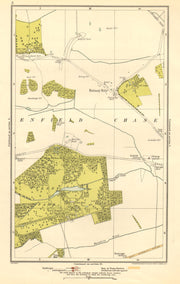 ENFIELD CHASE. Botany Bay, Trent Park, Southgate, East Barnet 1923 old map