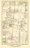 ENFIELD. Lock, Wash, Highway; Waltham Cross, Brimsdown, Freezy Water 1923 map