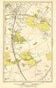 OXHEY. Bushey, Watford, Carpender's Park, Merry Hill 1923 old antique map