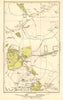 LONDON. Arkley, Barnet Gate, Highwood Hill, Mill Hill 1923 old antique map