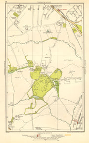 HIGH BARNET/CHIPPING BARNET. Totteridge, Woodside Park, Underhill 1923 old map