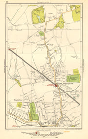 HARROW. Stanmore, Wealdstone, Greenhill, Weald, Headstone Lane 1923 old map