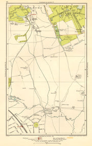 KENTON. Belmont, Stanmore, Canons Park, Edgware 1923 old antique map chart