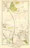 HENDON. The Hyde, Mill Hill, Colindale, Edgware, Southfields 1923 old map