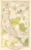 FINCHLEY. Fortis Green, Friern Barnet, Muswell Hill, Fallow Corner 1923 map