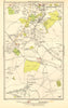 LONDON. Greenford Green,Harrow,Harrow on the Hill,Roxeth,Sudbury Hill 1923 map