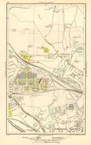 WEMBLEY. Kingsbury, Neasden, Church End, British Empire Exhibition 1923 map
