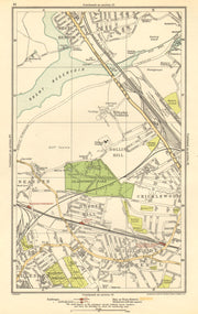WILLESDEN GREEN. Cricklewood,Dollis Hill,Neasden,Cricklewood,Hendon 1923 map