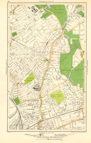 LEYTON LEYTONSTONE. Forest Gate, Stratford, Wanstead, Woodgrange Park 1923 map