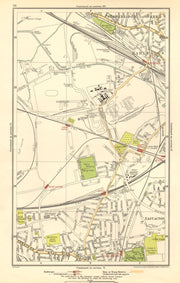 ACTON. Park Royal, Stonebridge Park, Harlesden, Old Oak Lane 1923 map