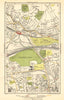 KENSAL. Green/Rise; Acton,Harlesden,Shepherd's Bush,Brondesbury Park 1923 map