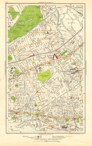 EAST END. Bow,Bromley,Limehouse,Old Ford,Poplar,Victoria Park,Stepney 1923 map