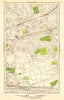 LONDON. East Ham, Plaistow, Upton Park, West Ham, Custom House 1923 old map