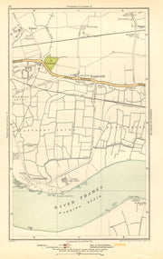 LONDON. Creekmouth, Rippleside, Upney, Becontree, Thamesmead 1923 old map