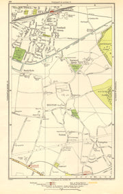 HESTON. Hounslow,Lampton,Norwood Green,Southall,North Hyde,Sutton 1923 old map
