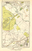 LONDON. Isleworth, Osterley, Spring Grove, Hounslow, Boston Manor 1923 old map