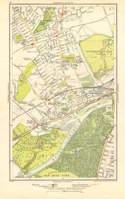 LONDON. Brentford,Little Ealing,Northfields,Kew Bridge,South Ealing 1923 map